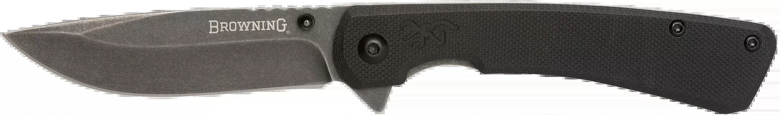 Browning Branded Rock Folder Everyday Carry Knife, 3-in Drop Point, G-10 Handle, 7Cr17MoV, 3220514