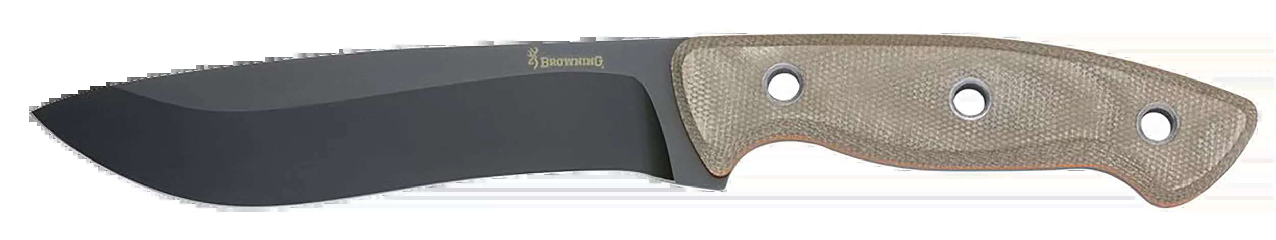 Browning Desolation Fixed Blade Hunting Knife, 6-inch 440C Drop Point, Tan Micarta, 3220517B