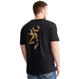 Browning Men's Duck Camo Buckmark T-Shirt - Black - L
