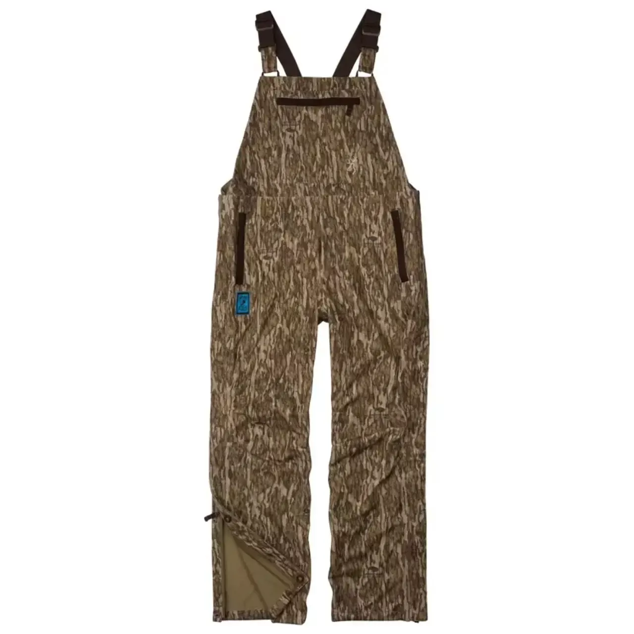 Browning Men’s Hydro-Fleece Camo Bib – Mossy Oak Bottomland – Medium