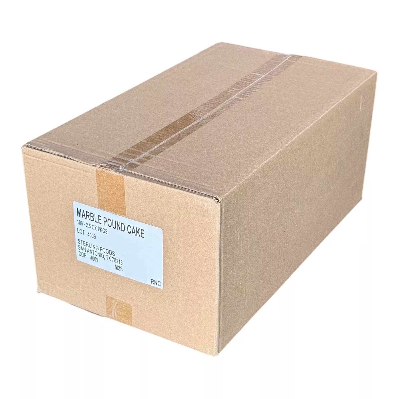 BULK MRE Dessert - 100 packs of Marble Pound Cake (Trans Fat Free)