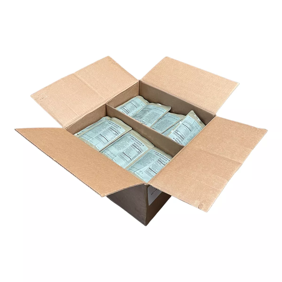 BULK MRE Entree - 72 packs of Elbow Macaroni in Tomato Sauce