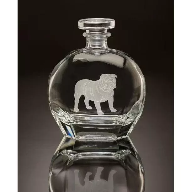 Bulldog Round Crystal Decanter