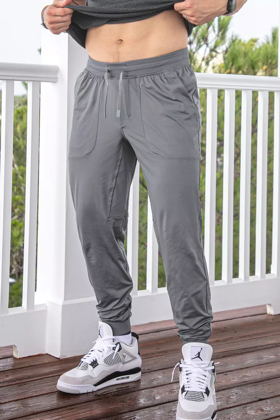 Burlebo Light Gray Performance Jogger