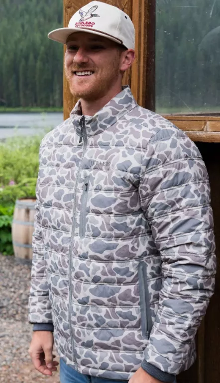 Burlebo Men’s Puffer Jacket – Classic Deer Camo