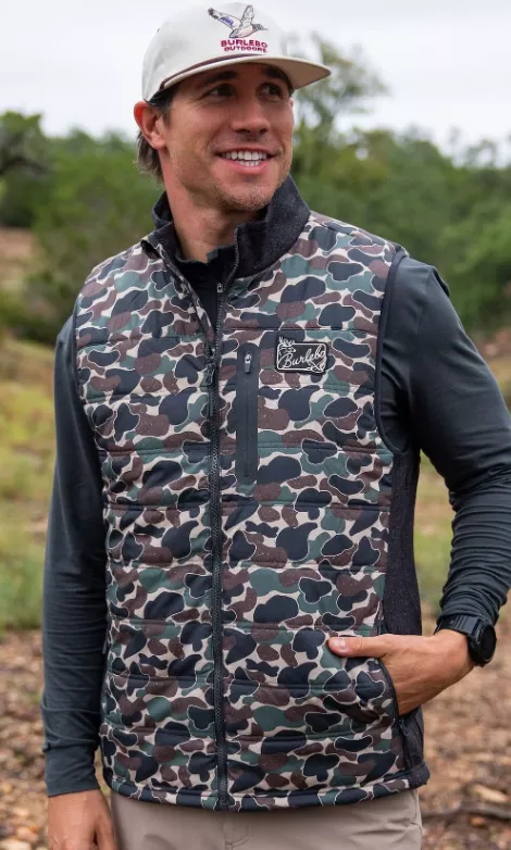 Burlebo Men’s Puffer Vest – Throwback Camo