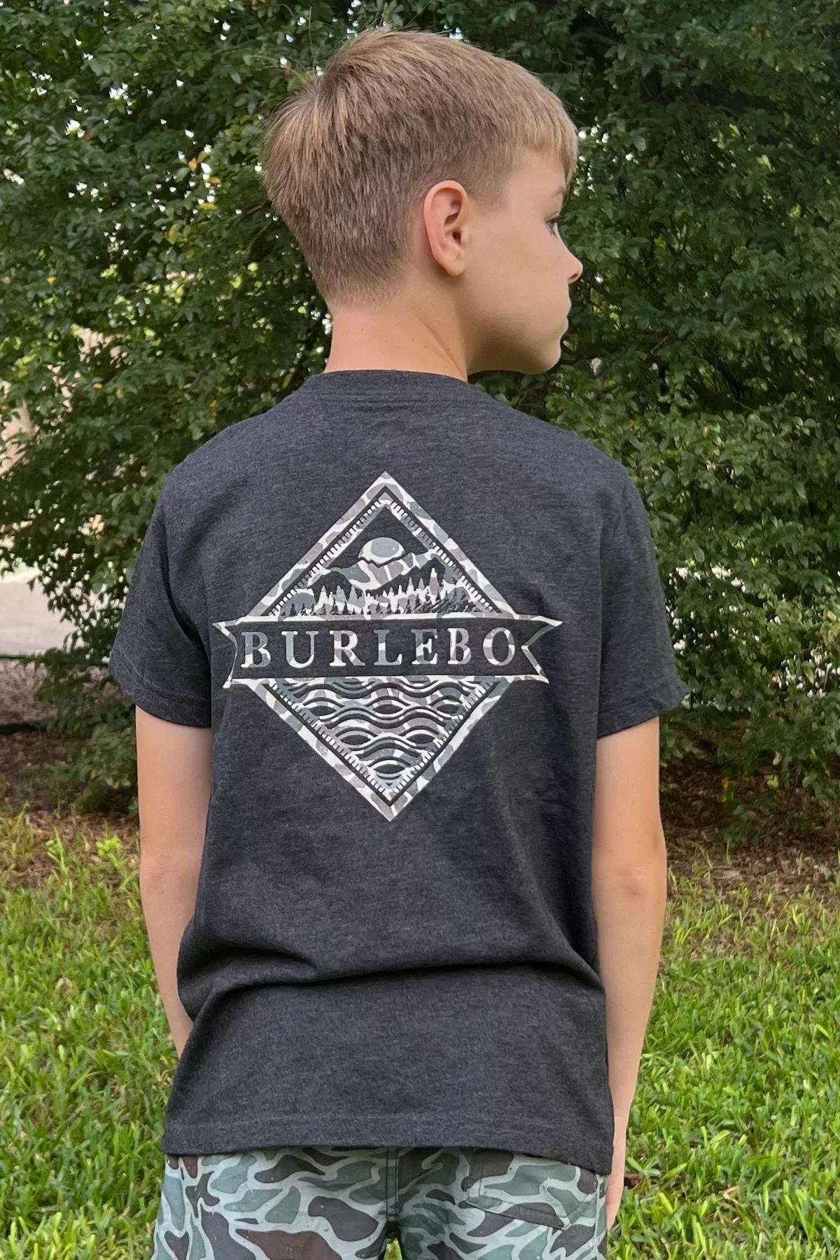Burlebo Youth Tee – Camo Diamond Logo