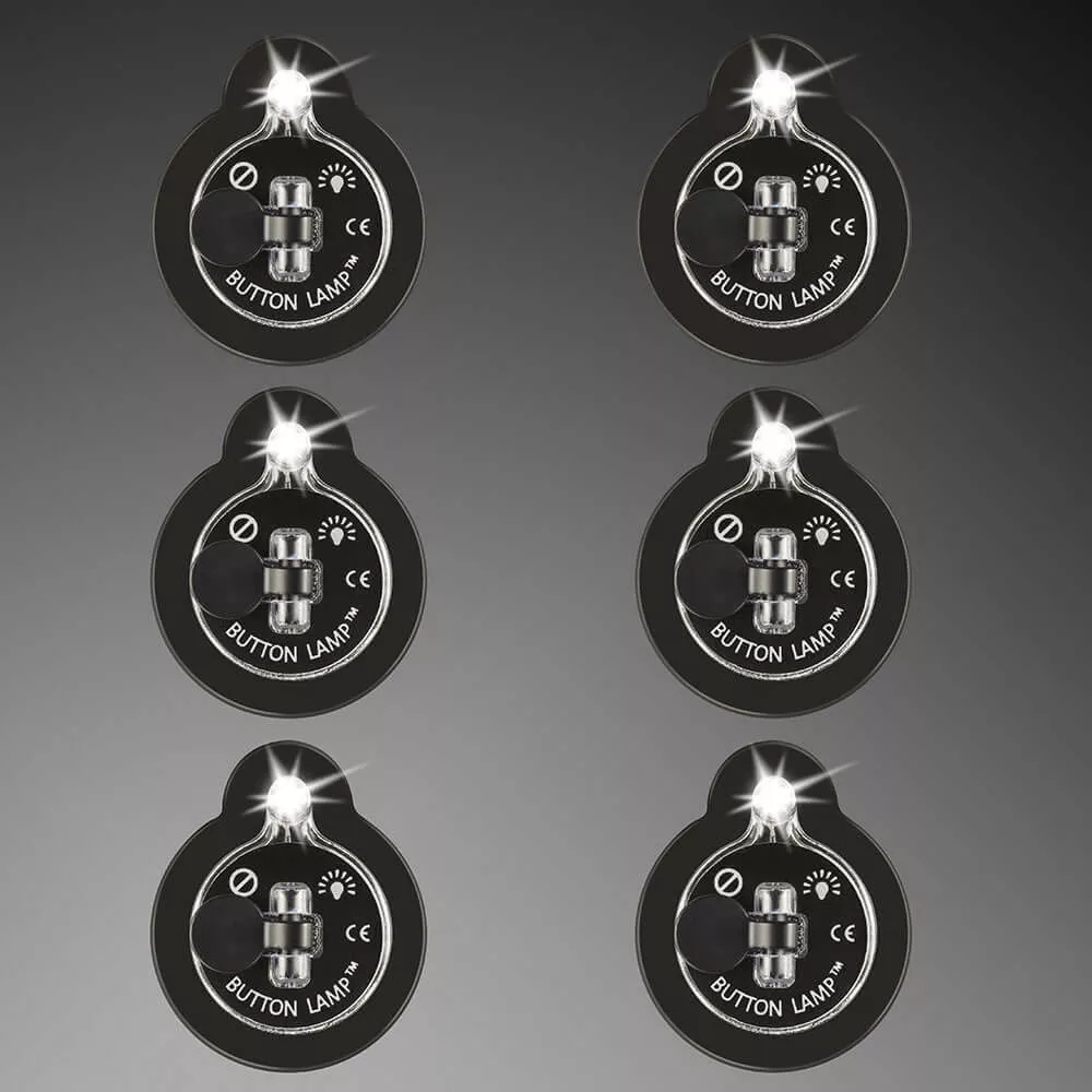 BUTTON LAMP Adhesive LEDs Light Package - Lightweight, Ultra Small, Ultra Bright LED Utility Lights