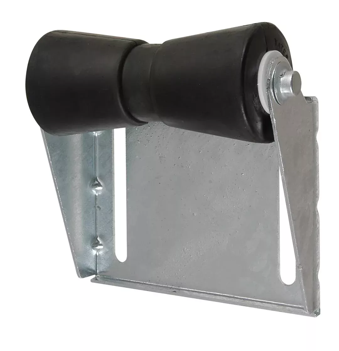 C.E. Smith 8" Black Rubber Keel Roller Bracket Assembly• 10403G