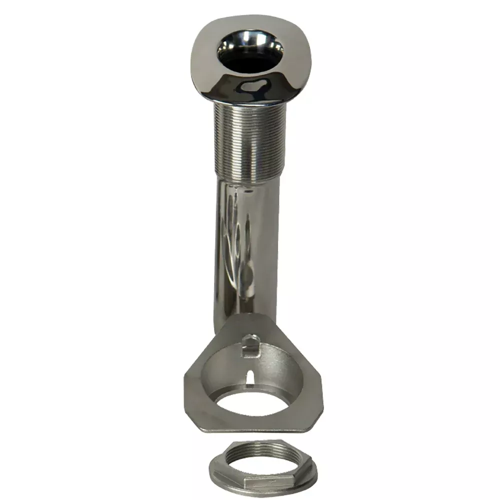 C.E. Smith 80 Series Screwless Flush Mount Rod Holder – 15 Degree – Stainless Steel – Swivel Bottom – Black Liner