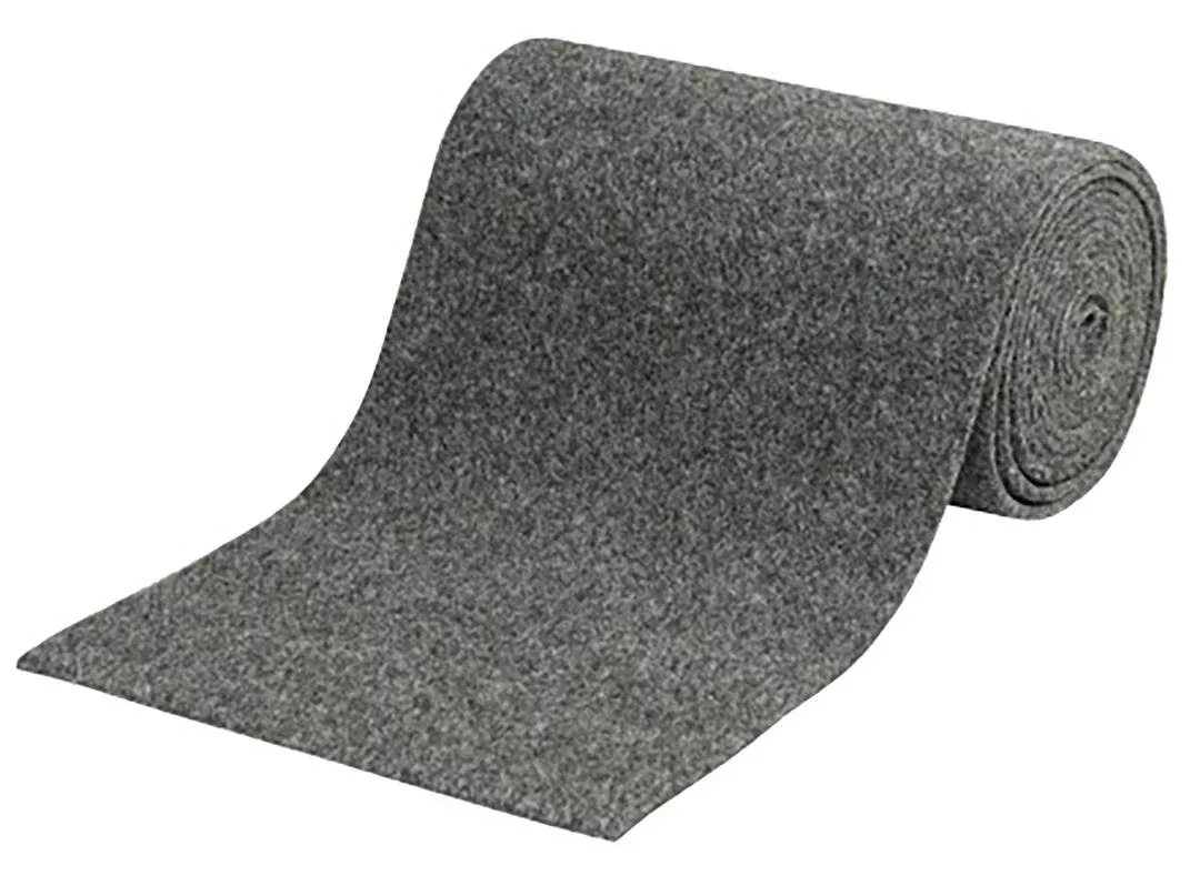 C.E. Smith Gray Polyester Bunk Roll Carpet, 11" x 12'• 11372