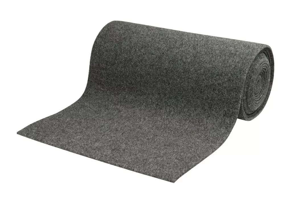 C.E. Smith Gray Polyester Bunk Roll Carpet, 18" x 18'• 11373