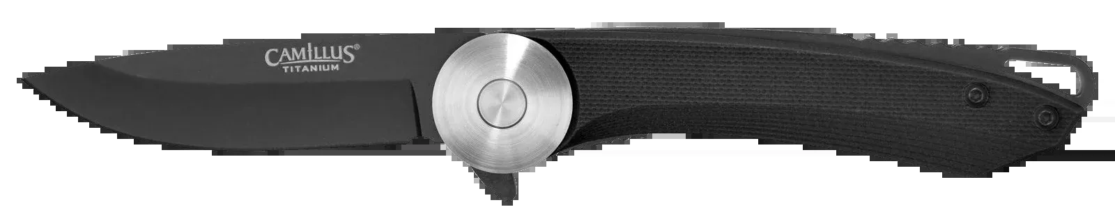 Camillus Cirque Folding Knife, 2.75 in Drop Point AUS-8 Blade, Carbonitride Titanium, G10 Handle – 19640