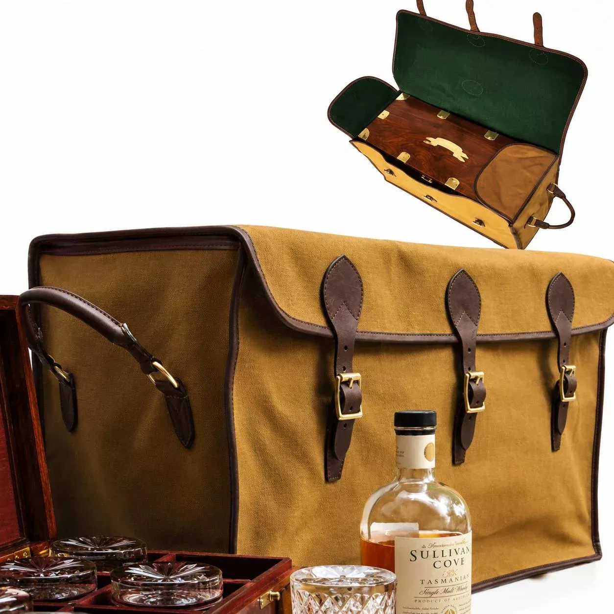 Campaign Furniture: Canvas Case for Kevin's Field Bar