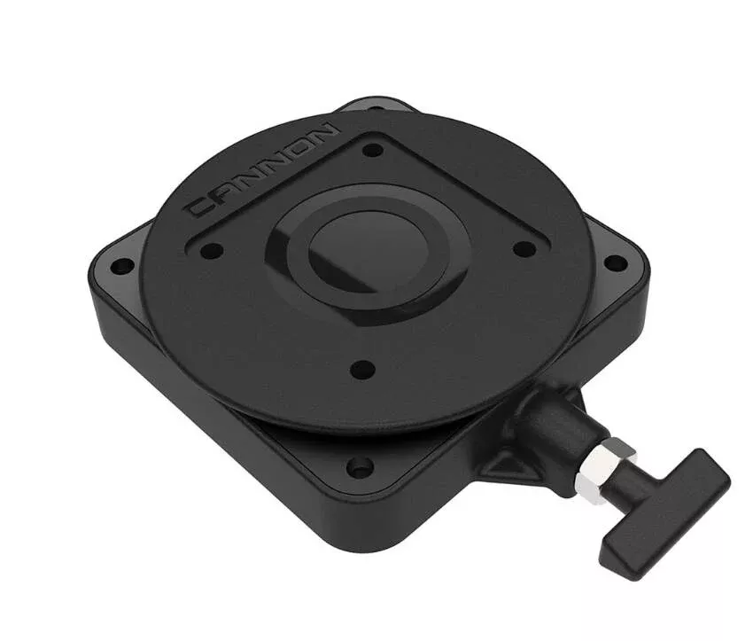 Cannon Stainless Steel Black Low-Profile Swivel Downrigger Base• 2207003