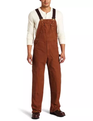 Carhartt Men’s Sandstone Bib Overalls Unlined