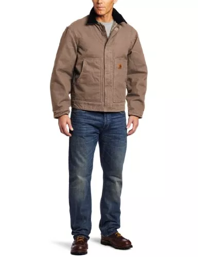 Carhartt Men’s Sherpa Lined Sandstone Dearborn Jacket