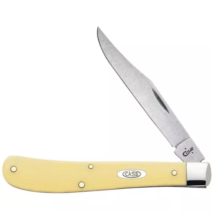 Case 80031 Yellow Synthetic Smooth Slimline Trapper Knife