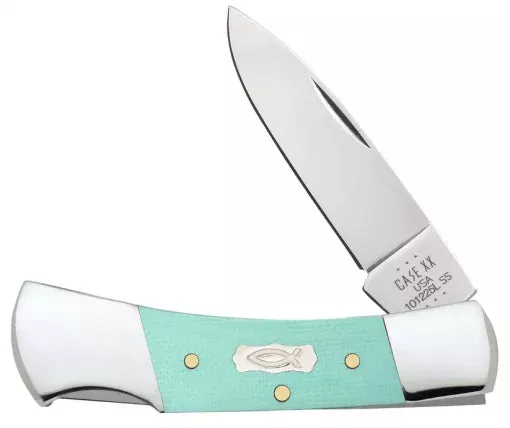Case Knife Seafoam Green G10 Smooth Lockback