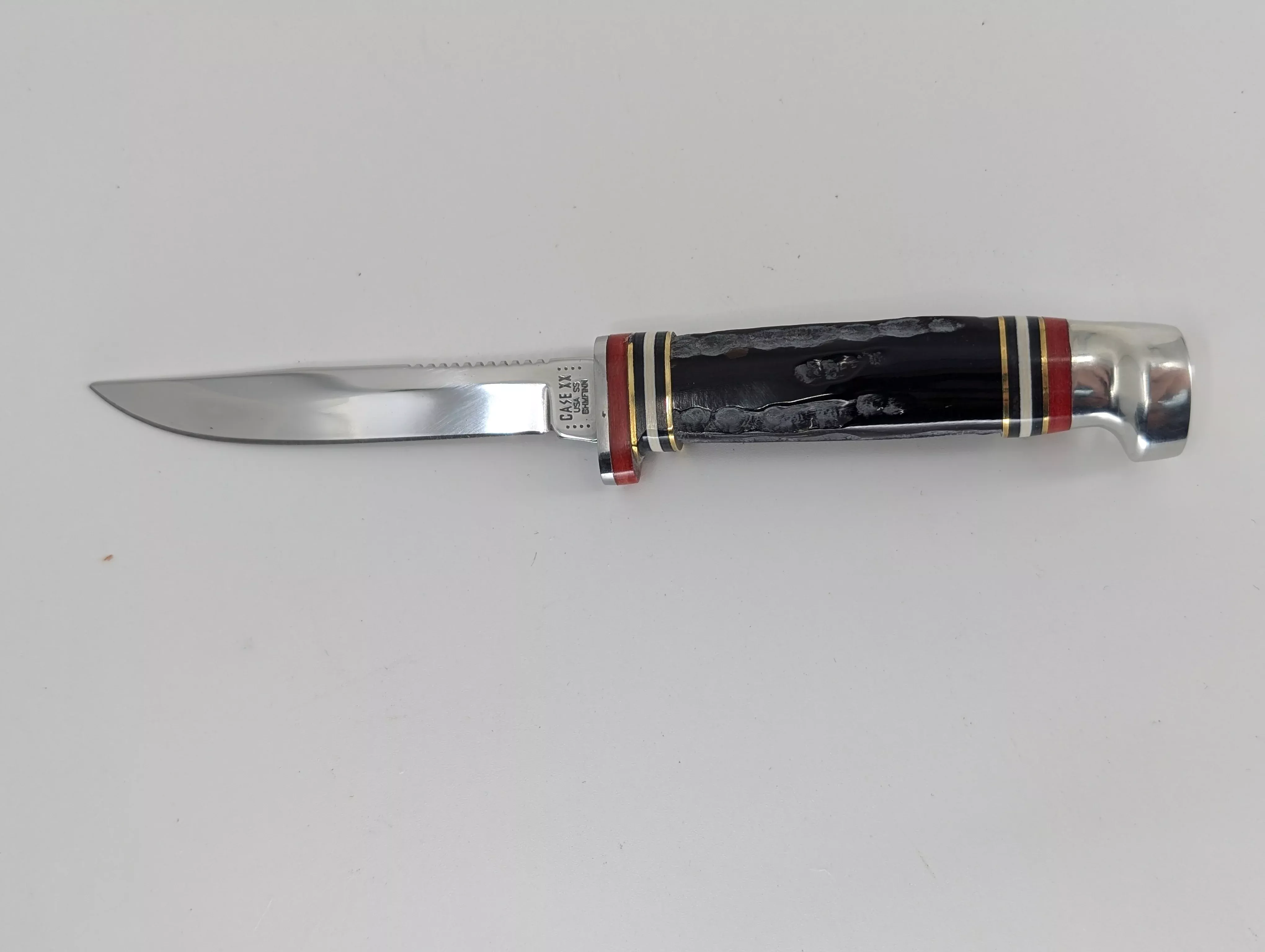 Case Knives Buffalo Horn Mini Finn Hunter w/ Leather Sheath