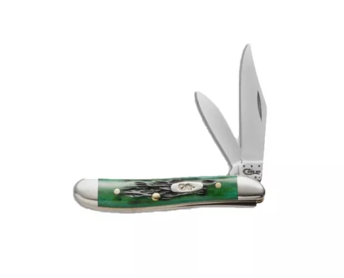 Case Knives Pocket Worn Peanut Knife Bermuda Green Bone Slip Joint Knife