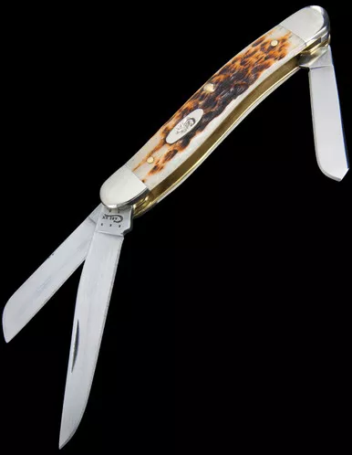 Case Medium Stockman Amber Bone Spey Folding Knife