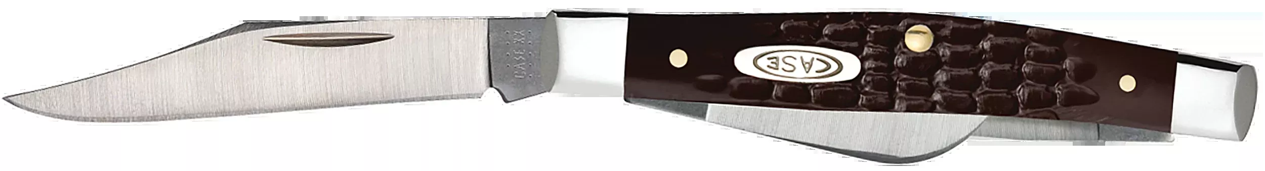 Case Medium Stockman Folding Pocket Knife, Tru-Sharp Stainless, Brown Jigged Synthetic – 00106