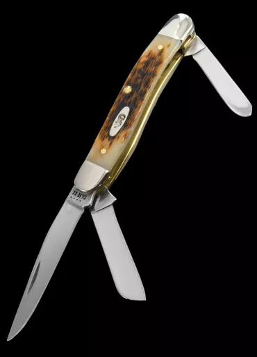 Case Stockman Amber Bone Stainless Folding Knife