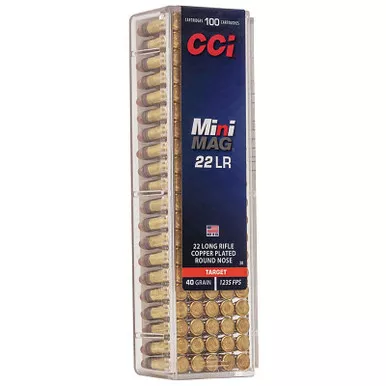 CCI 0030 MiniMag 22LR 40 GR CP RN 100 Rounds