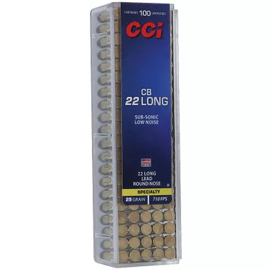 CCI 0038 Specialty CB 22 Long 29 GR LRN 100 Rounds