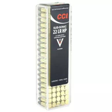 CCI 0056 Small Game Subsonic 22LR 40 GR HP 100 Rounds