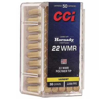 CCI 0073 Varmint 22WMR 30 GR VMax 50 Rounds
