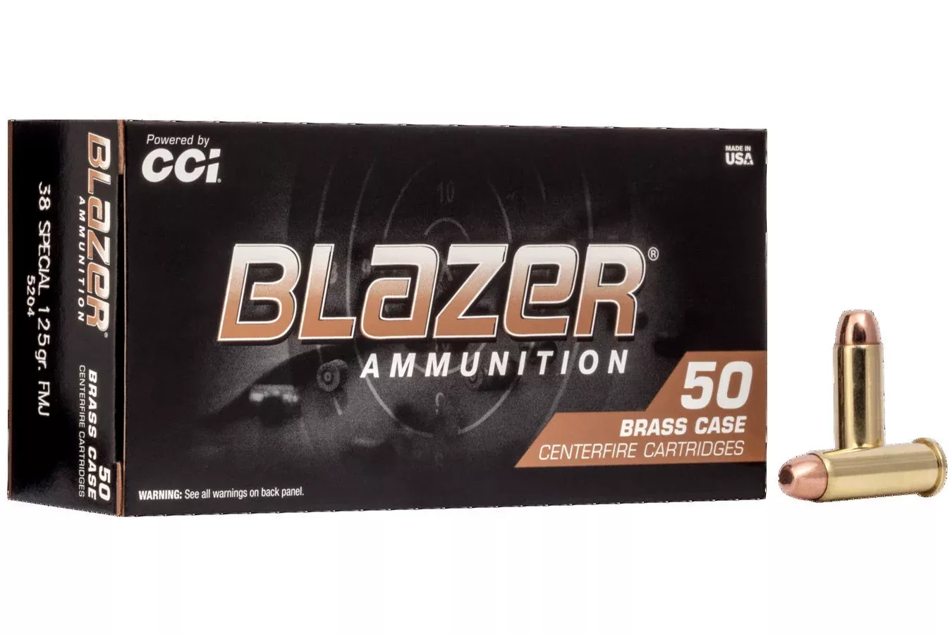 CCI  38 Special 125 Gr FMJ Blazer Brass 50/Box