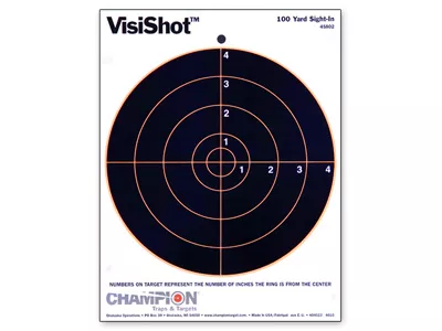 Champion VisiShot Paper Targets, 8" Bulls, 8.5x11 - 10pk