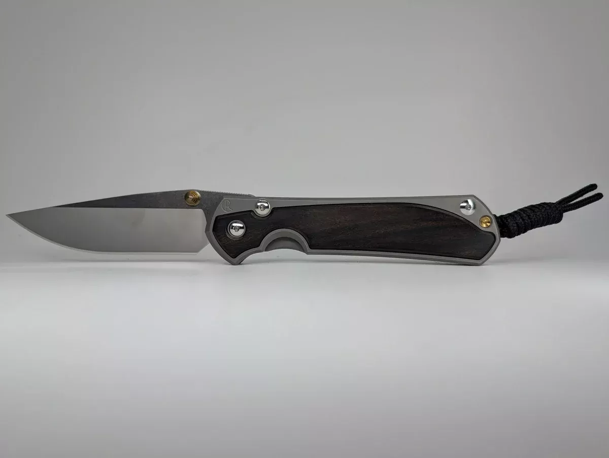 Chris Reeve Knives Large Sebenza 31 Inlay Macassar Ebony Frame Lock Folding Knife