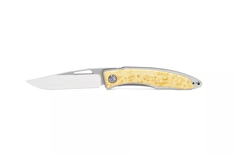 Chris Reeve Knives Mnandi Box Elder Burl Liner Lock Folding Knife