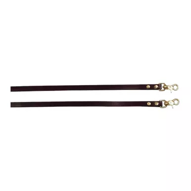 CIRCLE Y Brass Scissor Snap Split 5/8in x 7 1/2ft Walnut Reins (4752-1501)