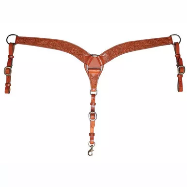 CIRCLE Y Contoured Classic Floral Regular Oil Breast Collar (4243-1104)