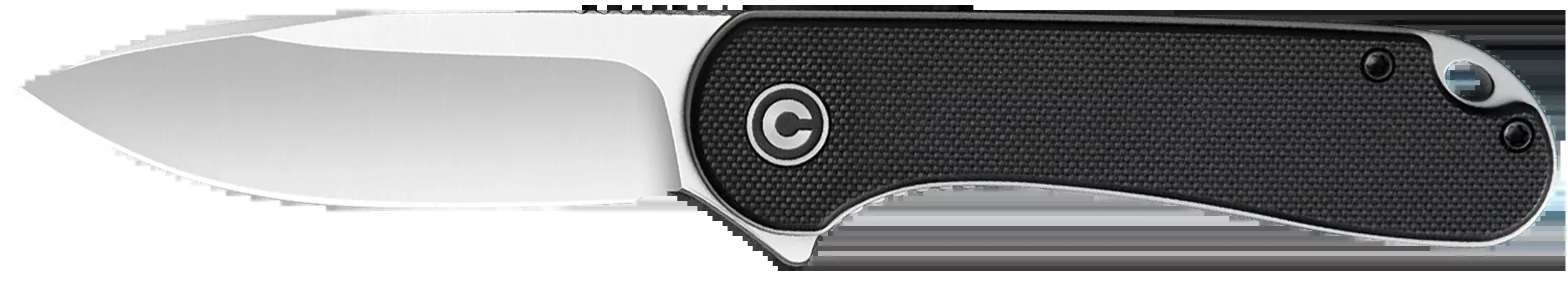Civivi Knives Elementum Folding Knife, D2 Satin Blade, Black G10 Handle, Flipper EDC, C907A