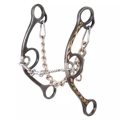 CLASSIC EQUINE Diamond Long Shank II Small Twisted Wire Dogbone Barrel Bit (BBIT3LS24SS)