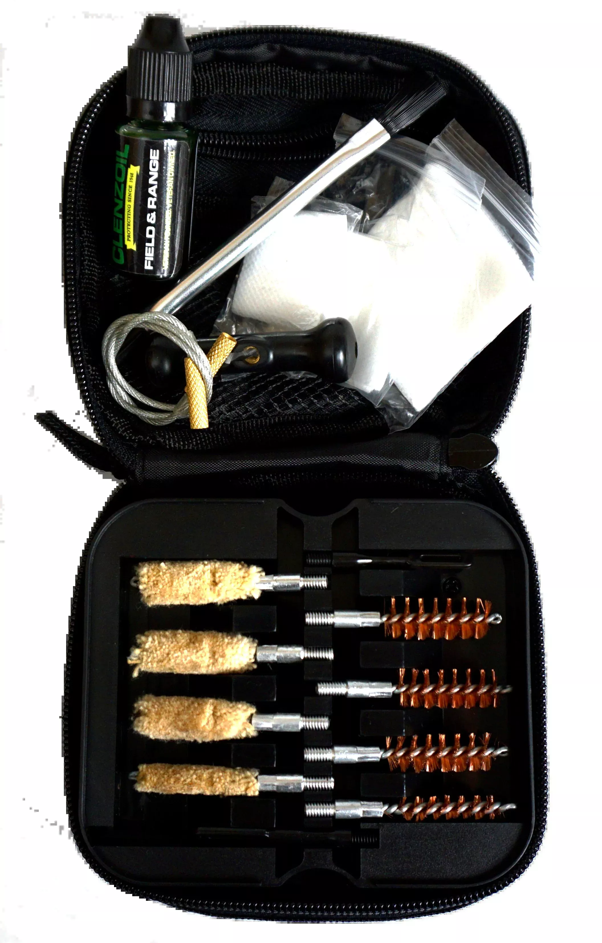 Clenzoil Multi-Caliber Pistol Cleaning Kit, 17-Piece Set with Nylon Case – 2328