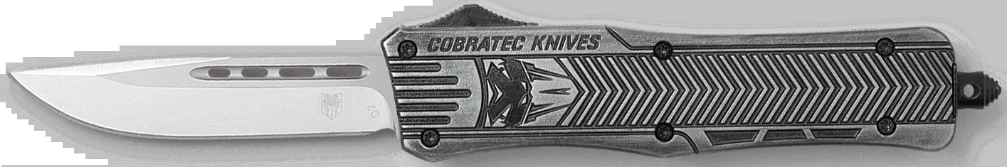 COBRA TEC KNIVES LLC CTK-1 American Flag Medium Out-the-Front Knife, D2 Drop Point, Stonewashed, MSWCTK1MDNS