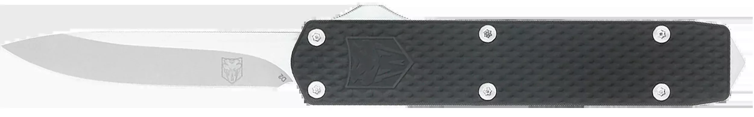COBRA TEC KNIVES LLC Mini Mamba Gen II OTF Knife, D2 Stonewashed 2.25 in Blade, Black Aluminum, MNBLKMGEN2DNS