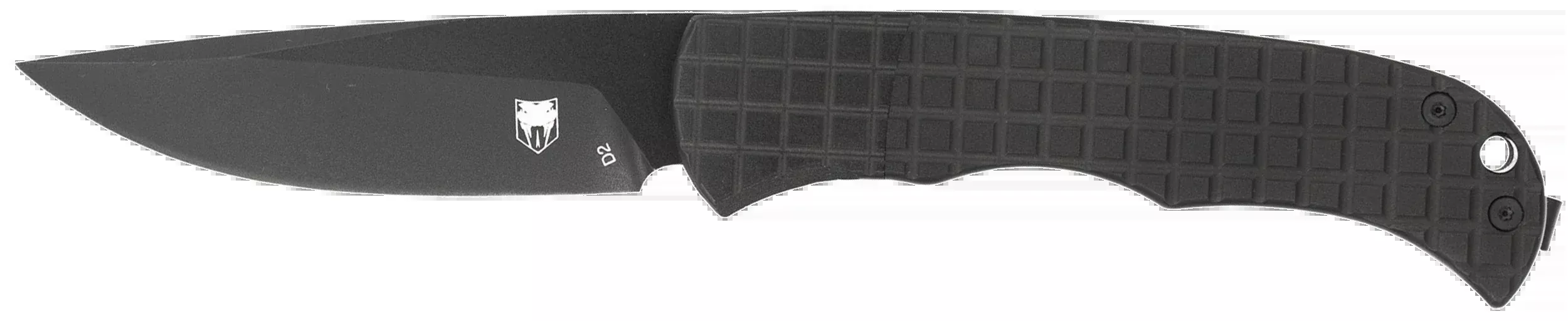 COBRA TEC KNIVES LLC Wolverine Folding Knife, D2 Drop Point, Black TiCN Blade, G-10 Handle — CTWOLVERINEBLK