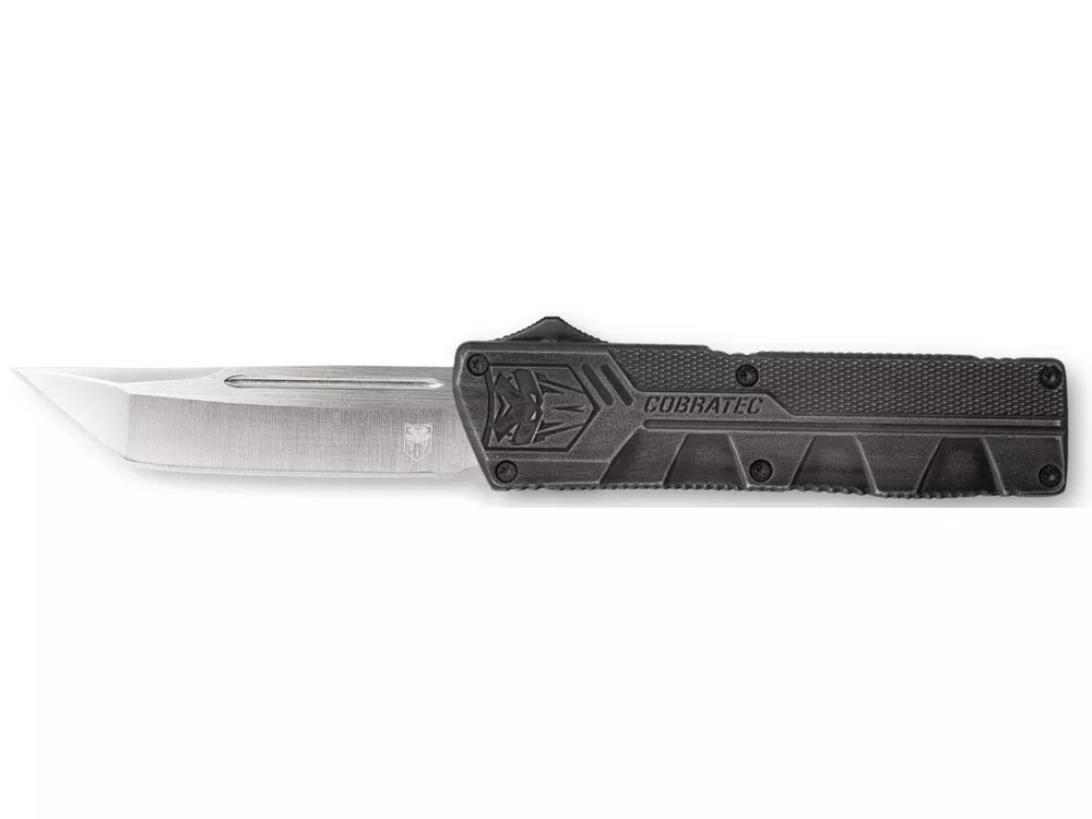 CobraTec 3.25" OTF Tanto D2 Blade Stonewashed Aluminum Handle