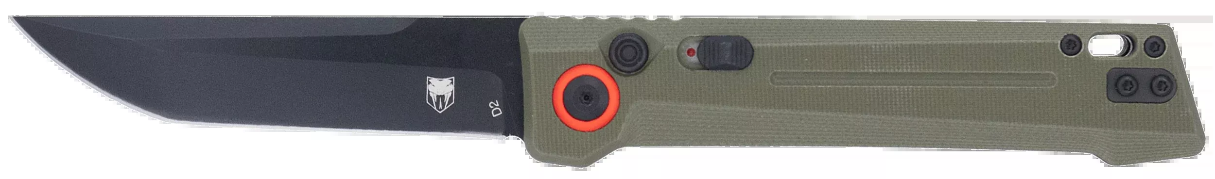 CobraTec Knives Inferno Automatic Folding Knife, D2 Tanto Blade, OD Green Handle – CTIFRODG