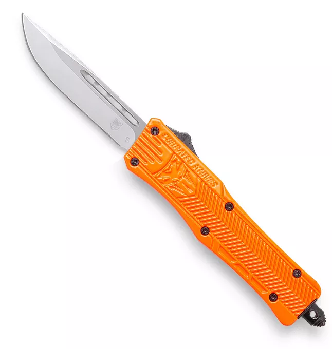 CobraTec Small CTK-1 Drop Not Serrated Knife – Orange #SORCTK-1SDNS