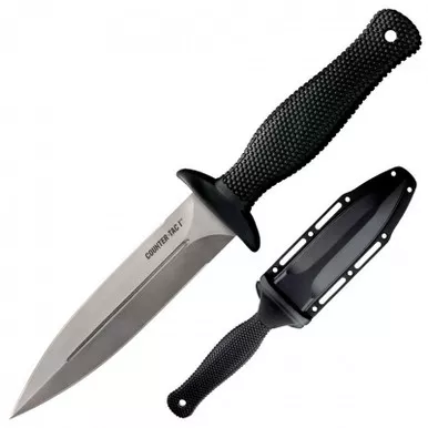 Cold Steel 10BCTL Counter TAC Boot Knife 5.00" AUS8A Spear Point Plain Edge Blade, Black Kray-Ex™ Handle