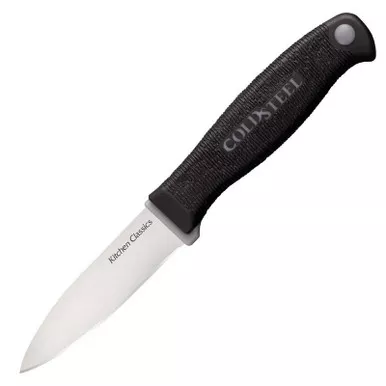 Cold Steel 59KSPZ Kitchen Classics Paring Knife 3.00" 4116SS Drop Point Plain Edge Blade, Black Kray-Ex™ Handle