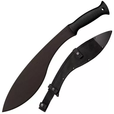 Cold Steel 97KMS Kukri Machete 13" 65Mn Steel Plain Edge Blade, Polypropylene Handle and Cor-Ex Sheath